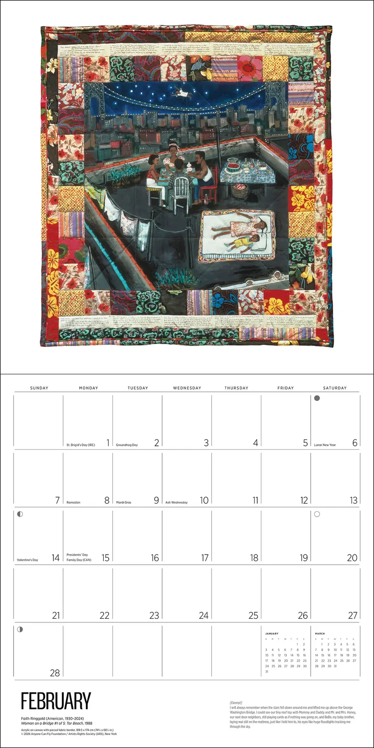Pomegranate Faith Ringgold 2027 vægkalender kunst