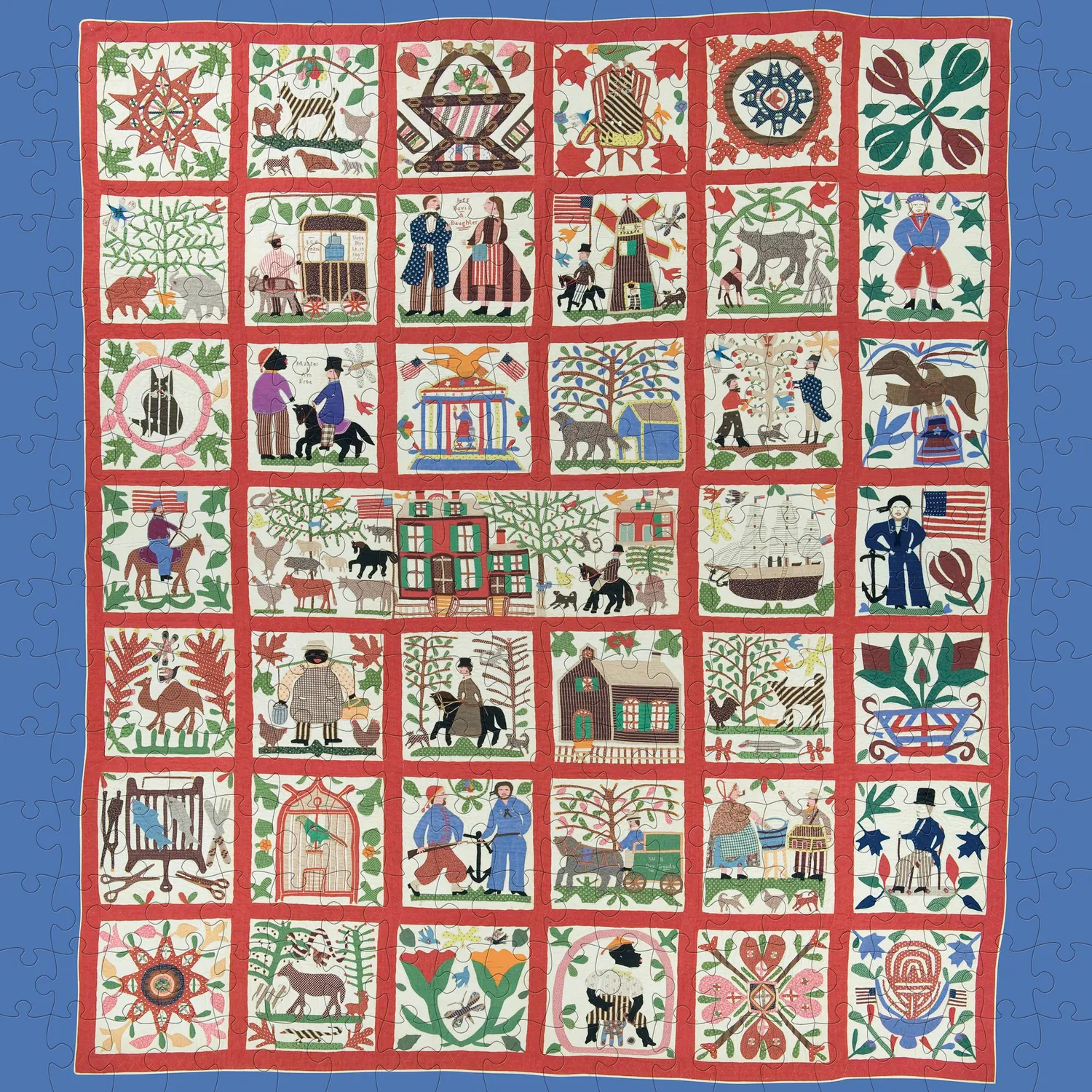 Pomegranate Reconciliation Quilt puslespil 300 brikker quilt