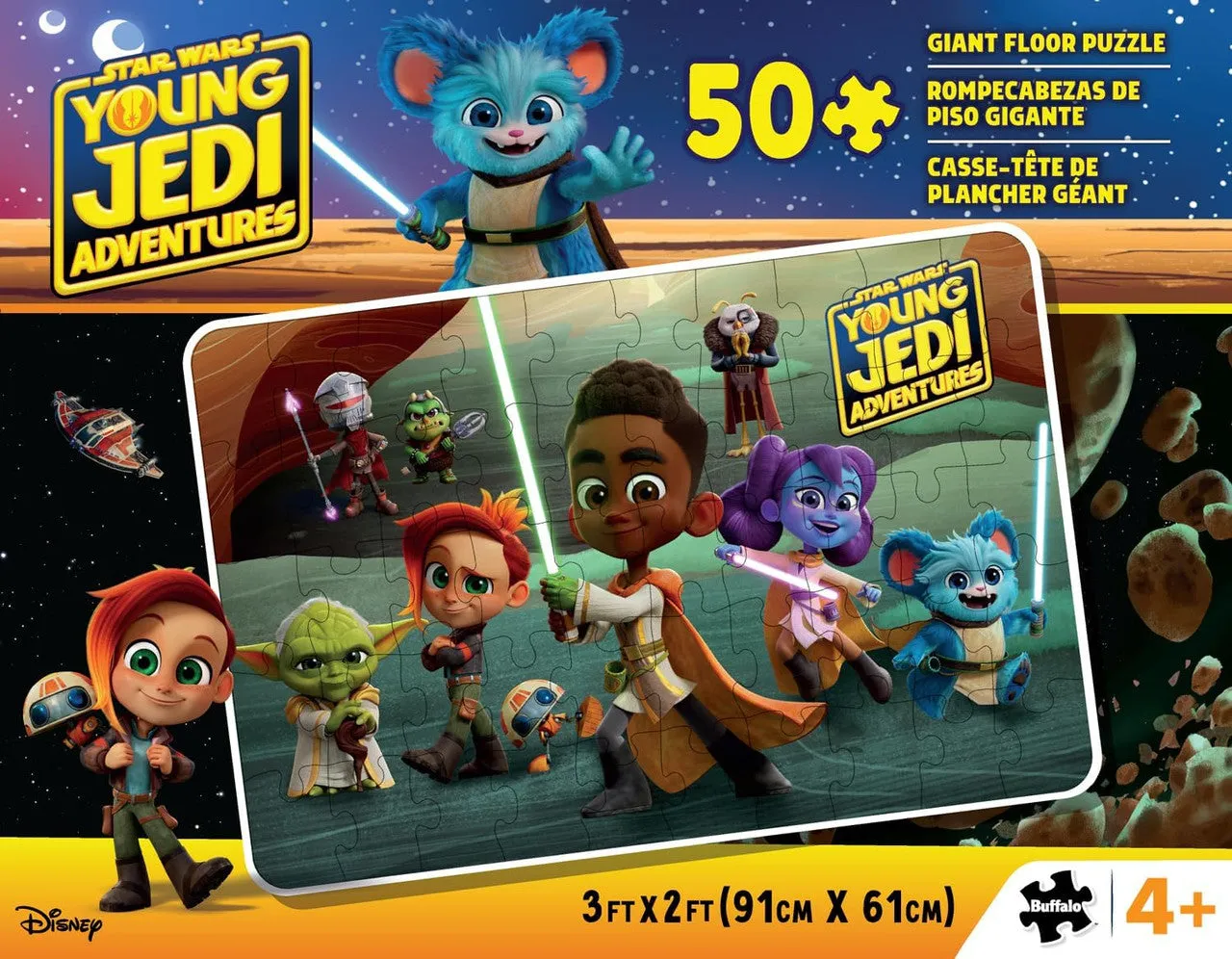 Buffalo Games Star Wars Young Jedi gulvpuslespil 50 jumbobrikker