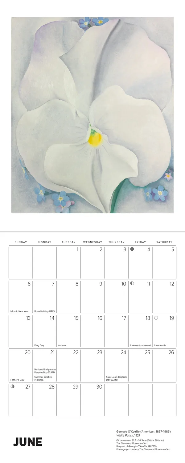 Pomegranate Georgia O’Keeffe minikalender 2027 blomster