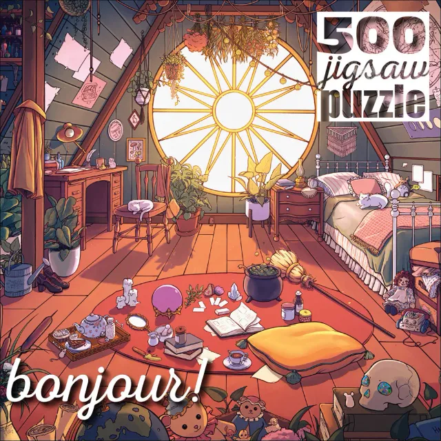 Buffalo Games Bonjour Messy Room puslespil 500 brikker heks