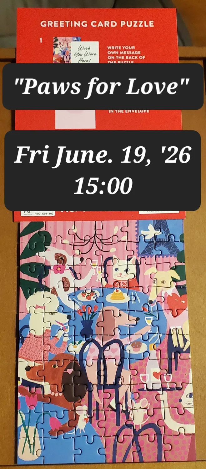 Good Puzzle Co. Paws for Love lykønskningskort puslespil 60 brikker