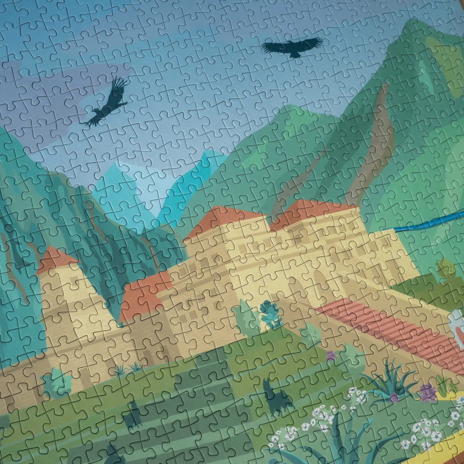 Olleo Machu Picchu Inca Temple puslespil 1000 brikker Peru