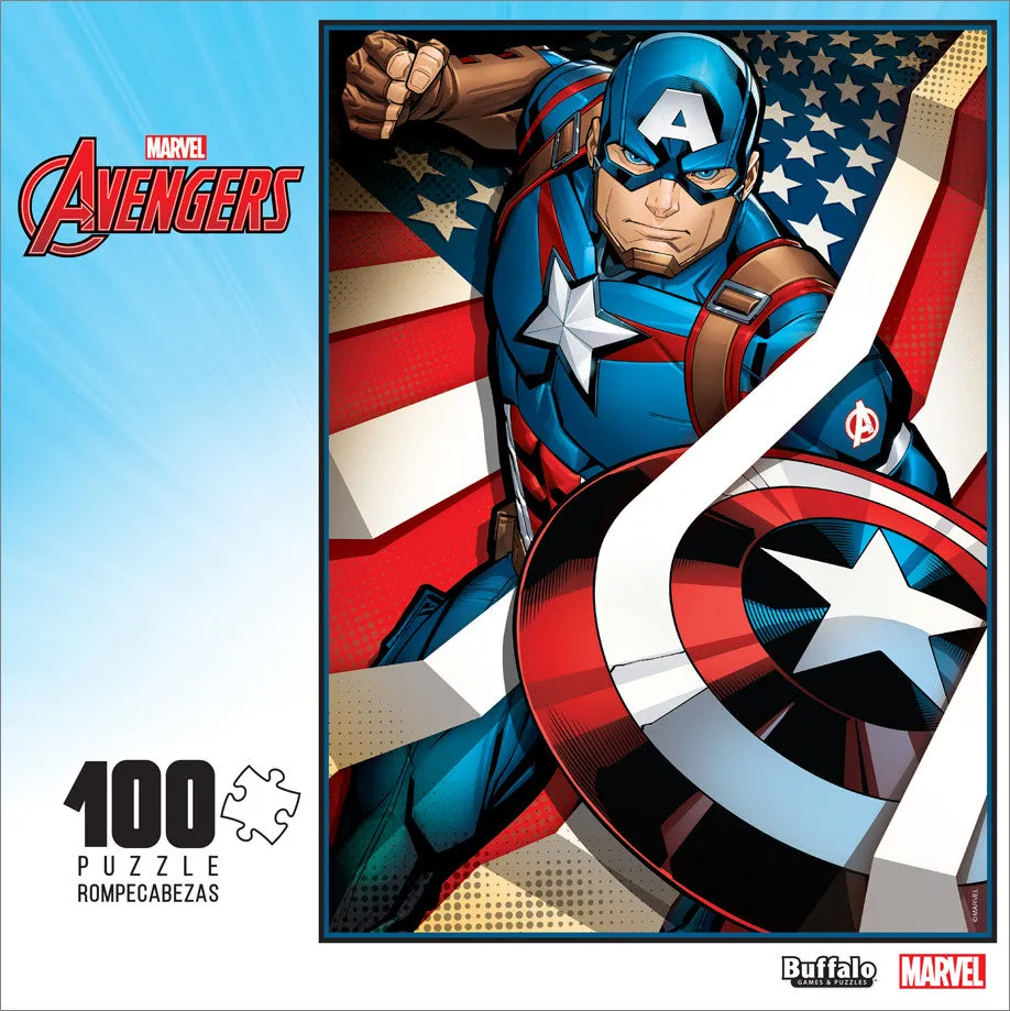 Buffalo Games Marvel Captain America puslespil 100 brikker
