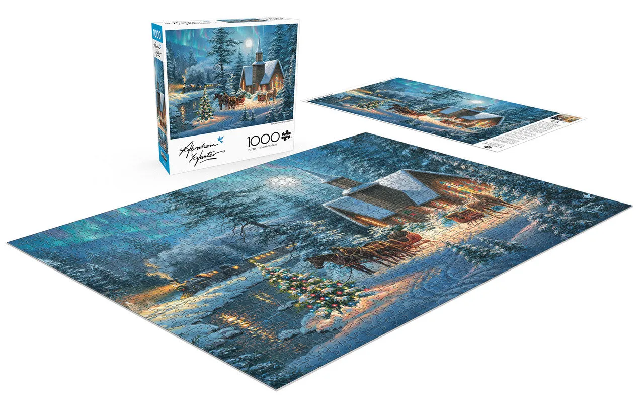 Buffalo Games Abraham Hunter Silent Night puslespil 1000 brikker jul