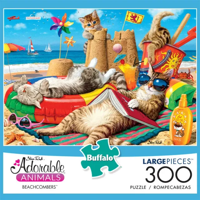Buffalo Games Adorable Animals Beachcombers puslespil 300 katte