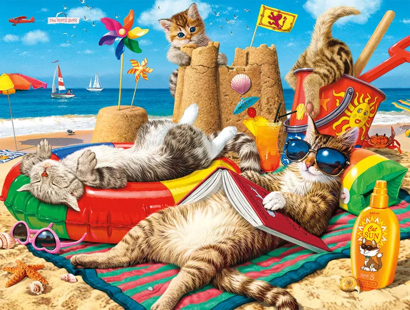 Buffalo Games Cats Beachcombers puslespil 750 brikker katte