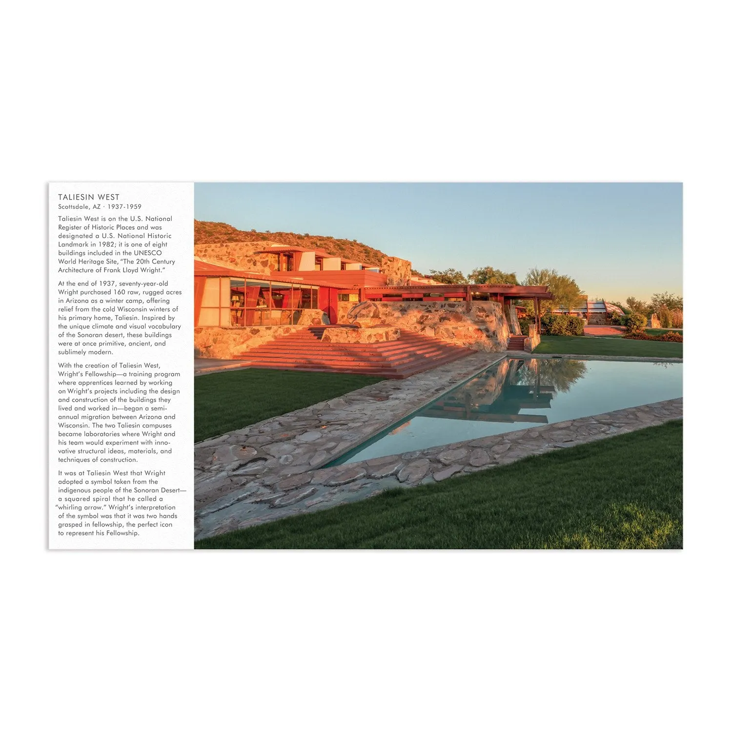 Good Puzzle Co. Frank Lloyd Wright Taliesin puslespil 500 brikker dobbeltsidet