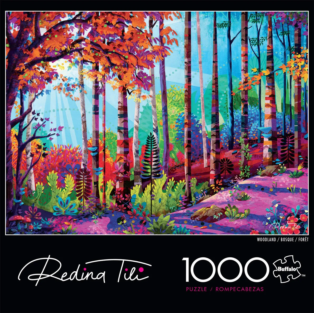 Buffalo Games Woodland puslespil 1000 brikker farverig skov