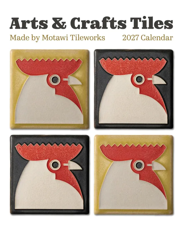 Pomegranate Arts & Crafts Tiles mini vægkalender 2027