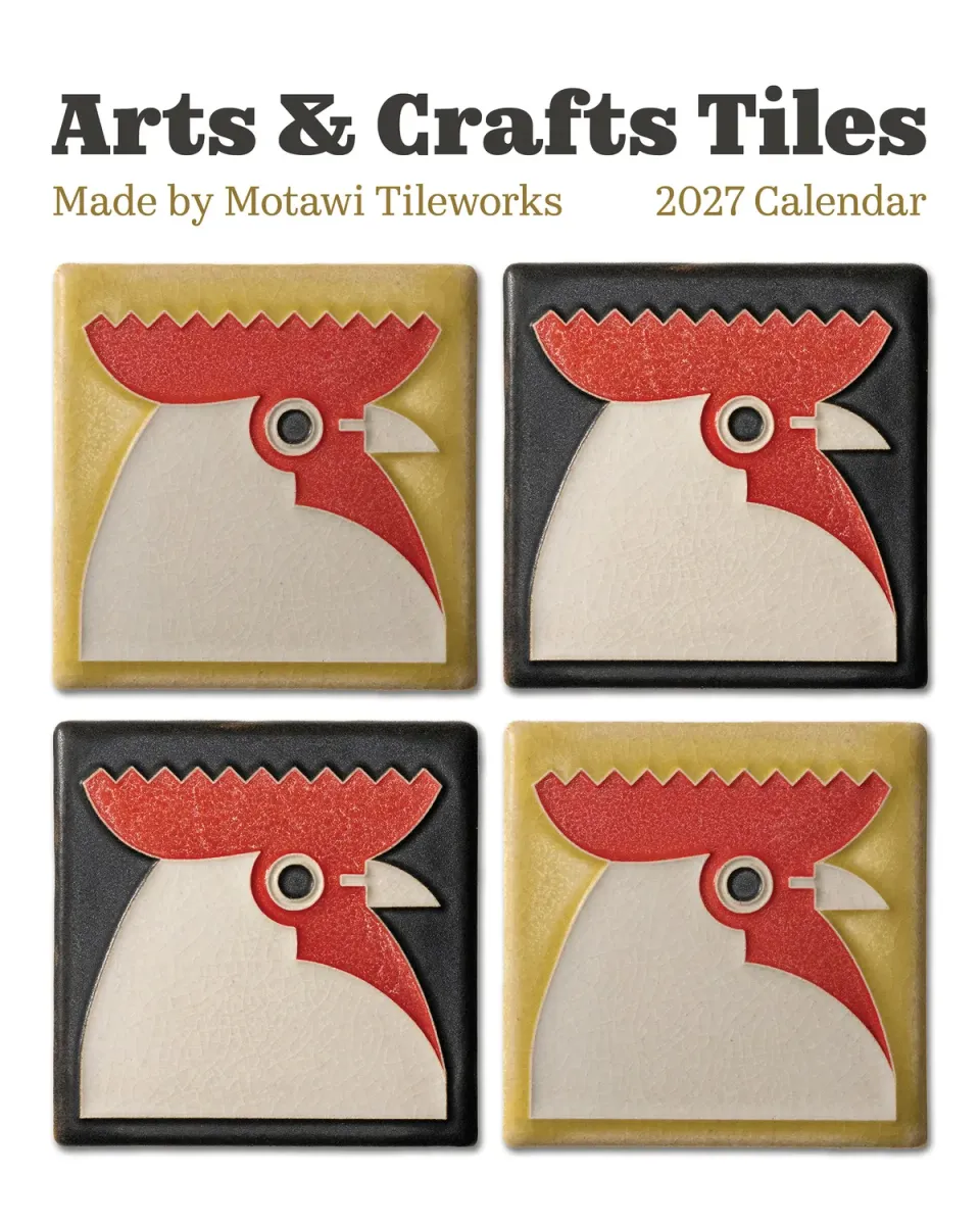 Pomegranate Arts & Crafts Tiles mini vægkalender 2027