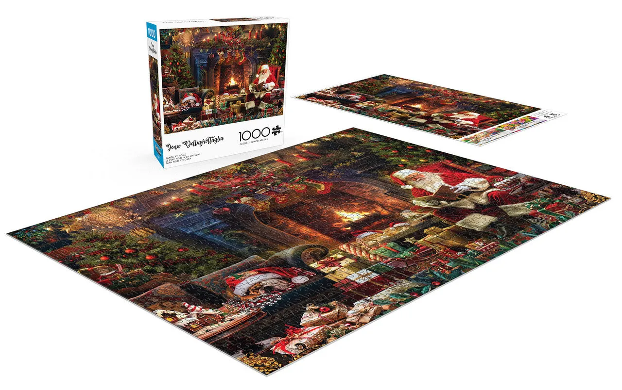 Buffalo Games Santa at Home puslespil 1000 brikker jul
