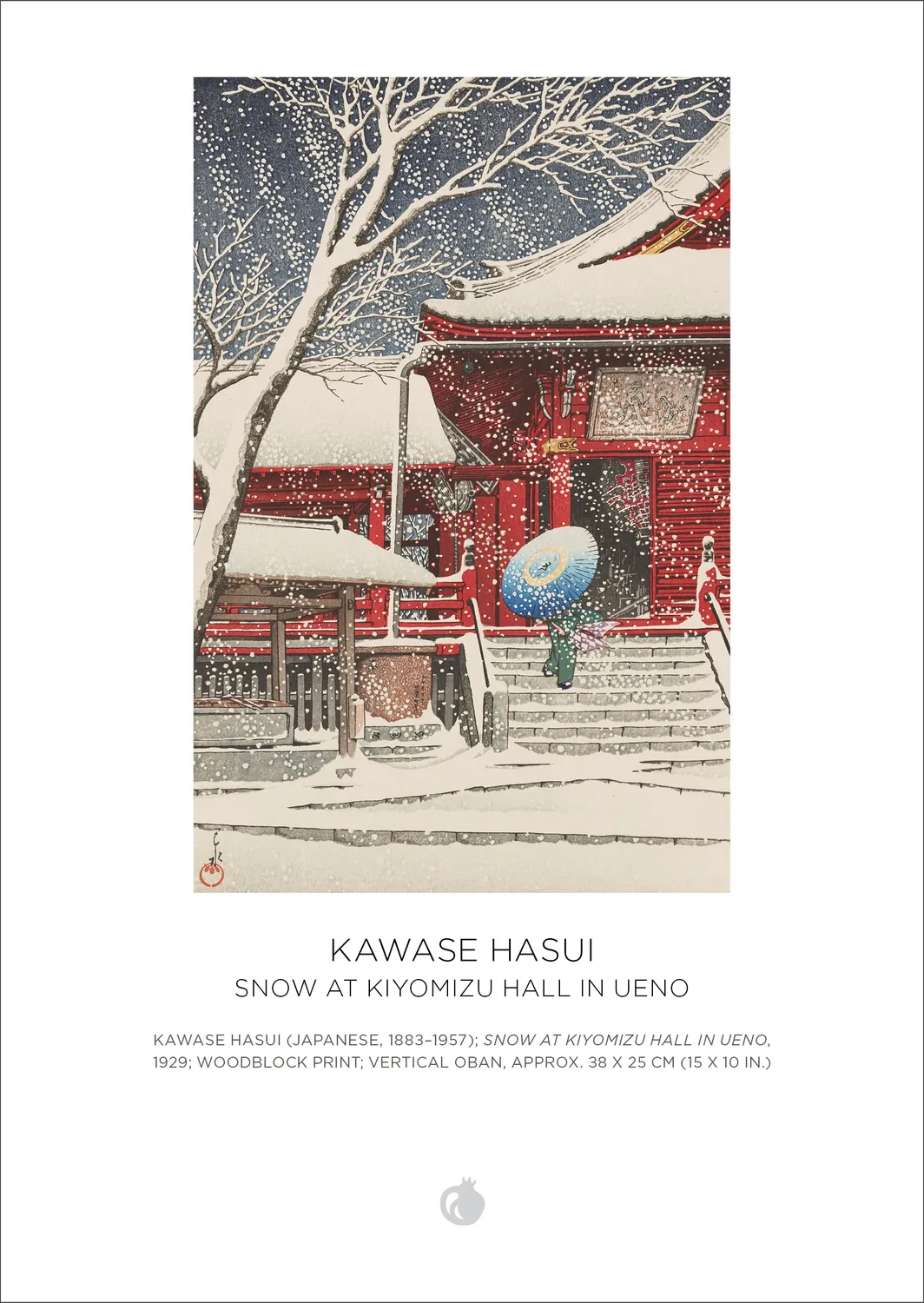 Pomegranate Kawase Hasui Snowfall puslespil 120 brikker