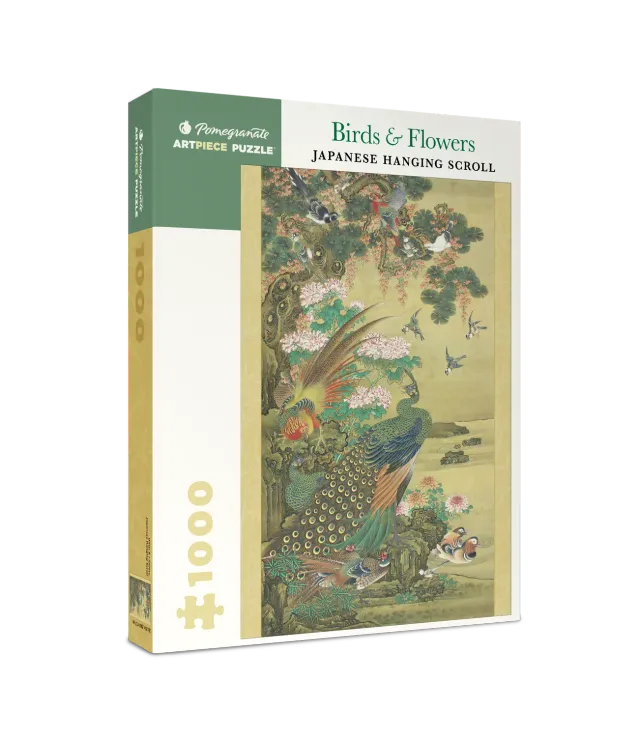 Pomegranate Birds Flowers Japanese Scroll puslespil 1000 brikker