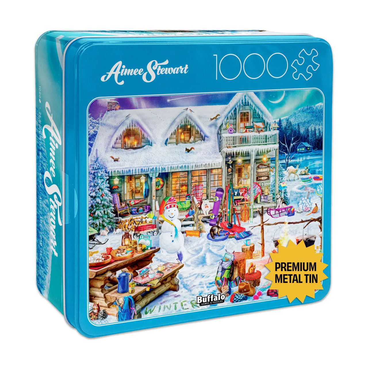 Buffalo Games Collector's Tin Winterland Fun puslespil 1000 brikker
