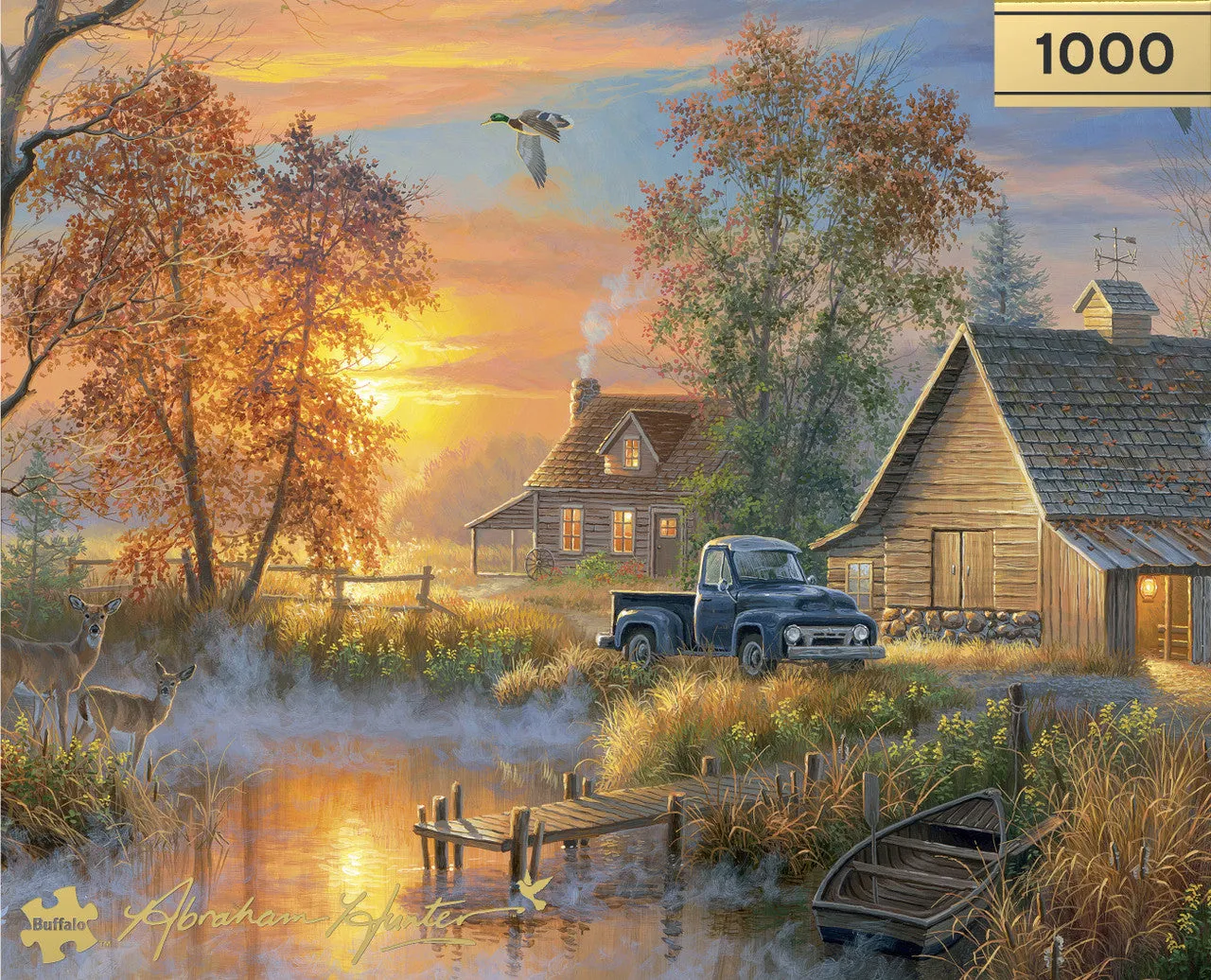 Buffalo Games Buffalo Gold Autumn Mist puslespil 1000 brikker efterår