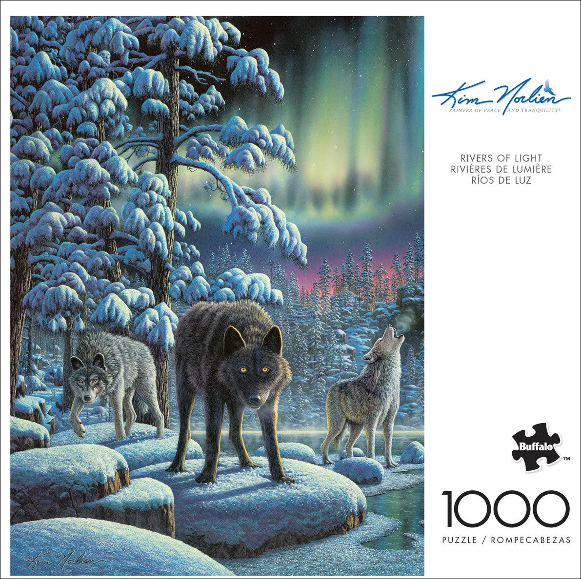 Buffalo Games Kim Norlien Rivers of Light puslespil 1000 ulve