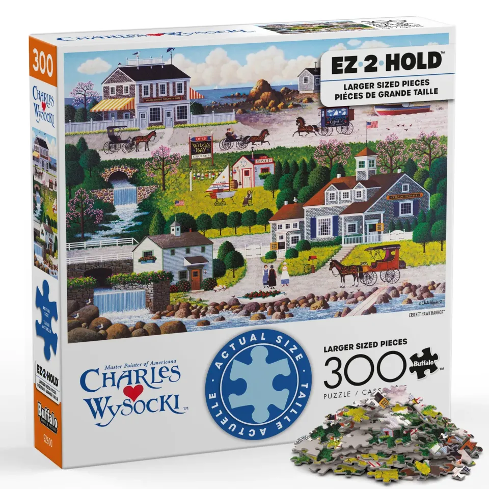 Buffalo Games Charles Wysocki Cricket Hawk Harbor puslespil 300 store brikker