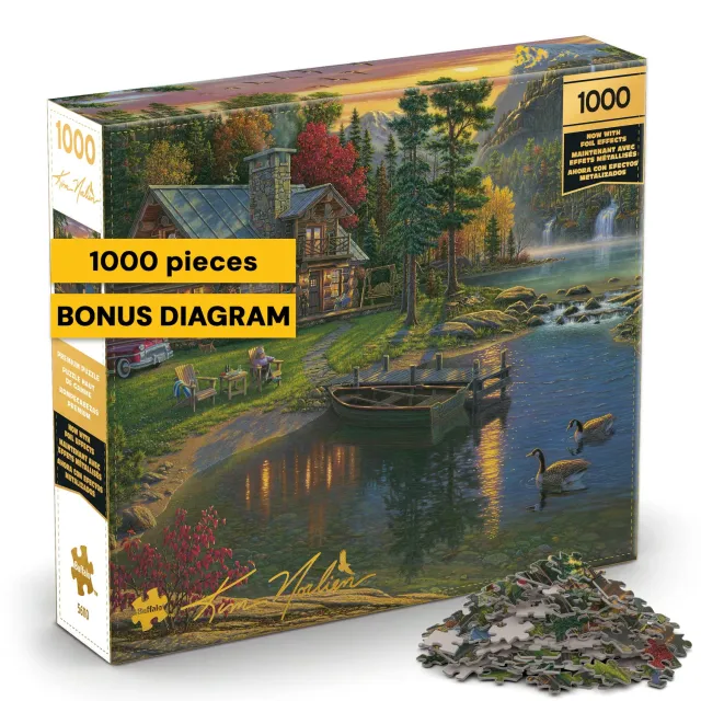 Buffalo Games Gold Mountain Paradise puslespil 1000 brikker bjerg