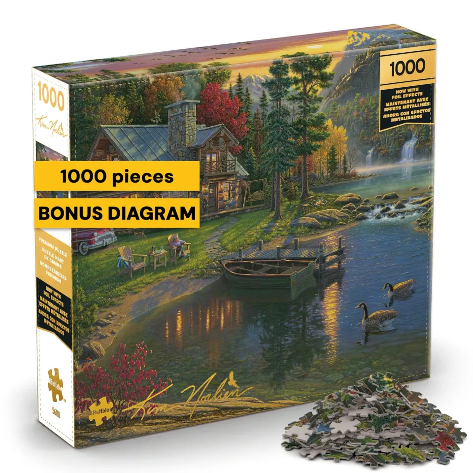 Buffalo Games Gold Mountain Paradise puslespil 1000 brikker bjerg