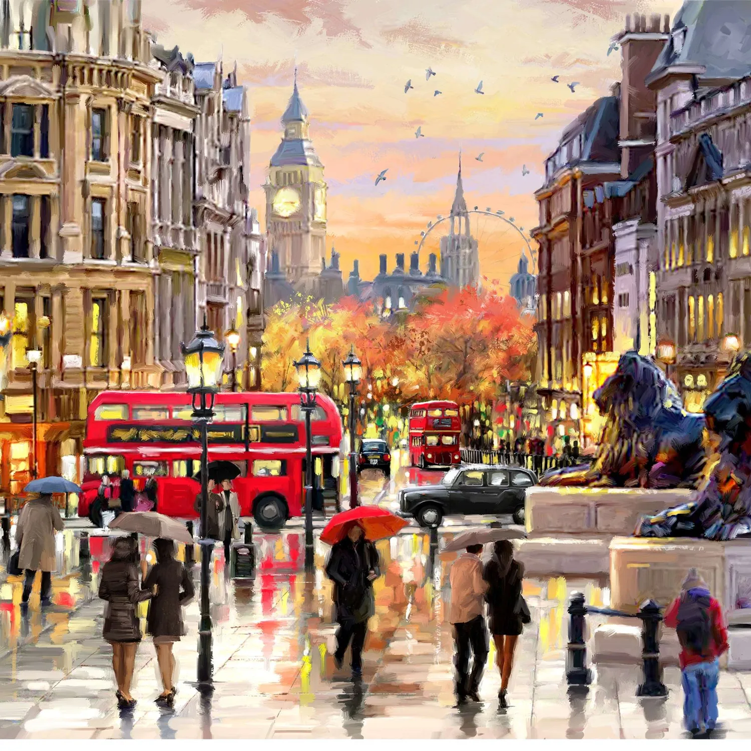House of Puzzle Twilight Trafalgar Square 1000 puslespil London