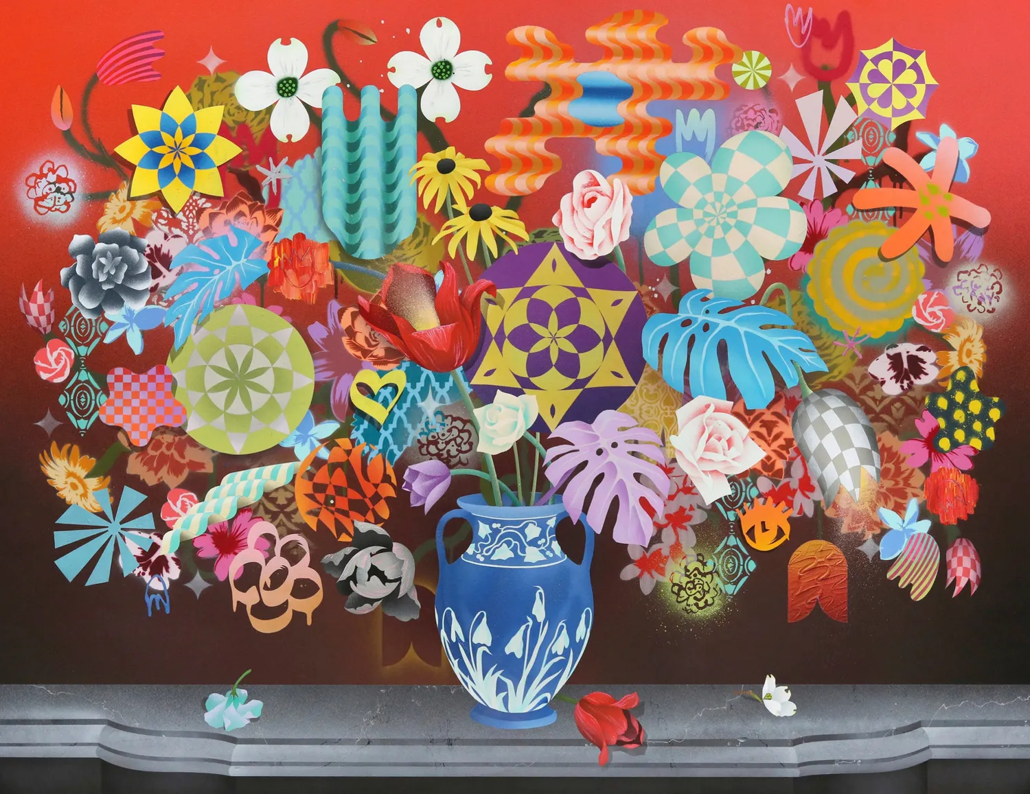 Pomegranate Casey Gray brevkortsæt keepsake blomster