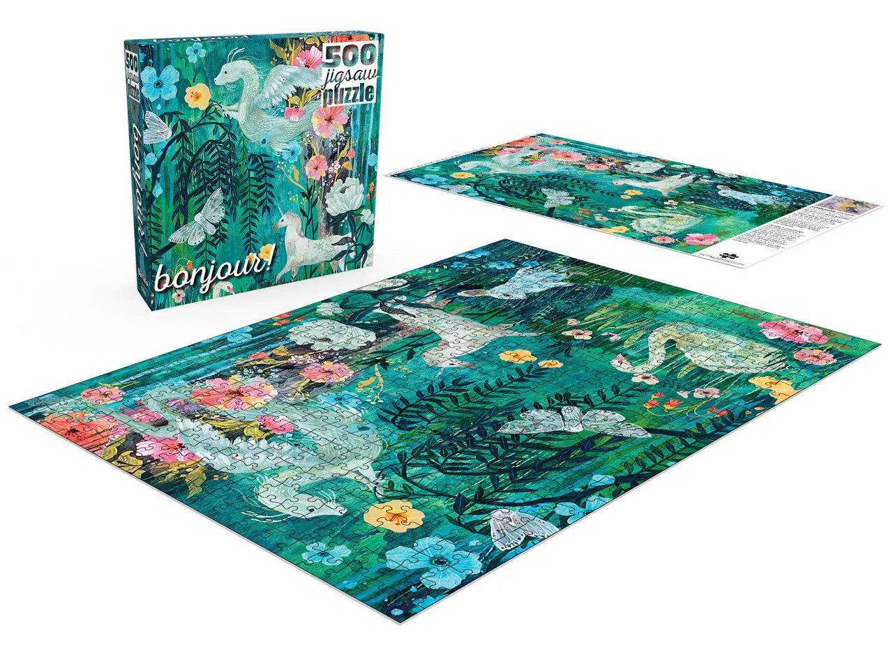 Buffalo Games Bonjour Magical Forest Friends puslespil 500 brikker