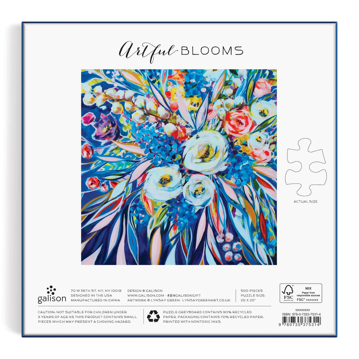 Good Puzzle Co. Lynsay Green Artful Blooms puslespil 500 blomster