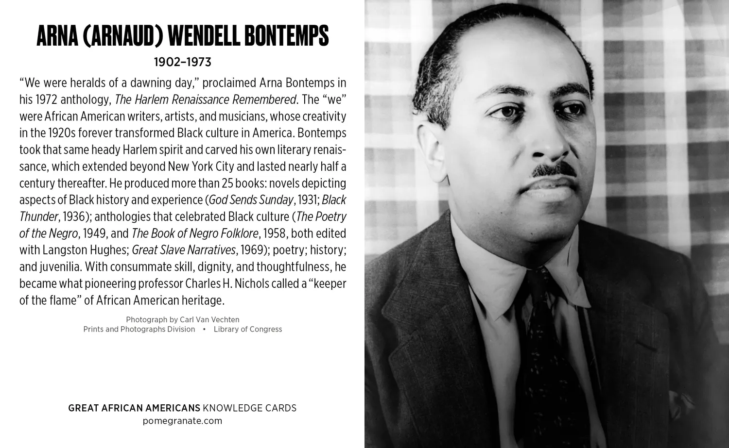 Pomegranate Great African Americans quizkort historie
