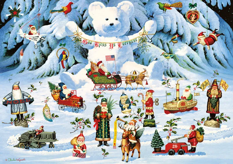 Buffalo Games Wysocki Jingle Bell Teddy julepuslespil 300