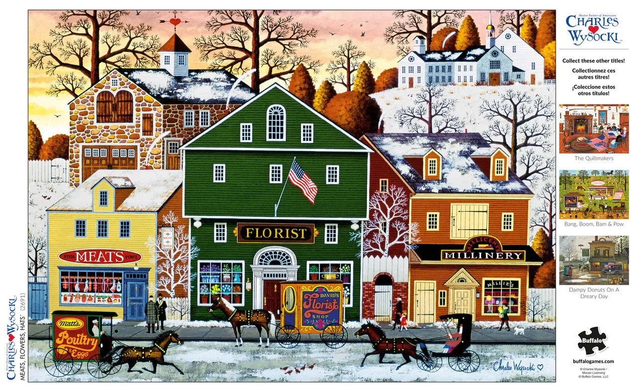 Buffalo Games Charles Wysocki Meats Flowers Hats 300 puslespil