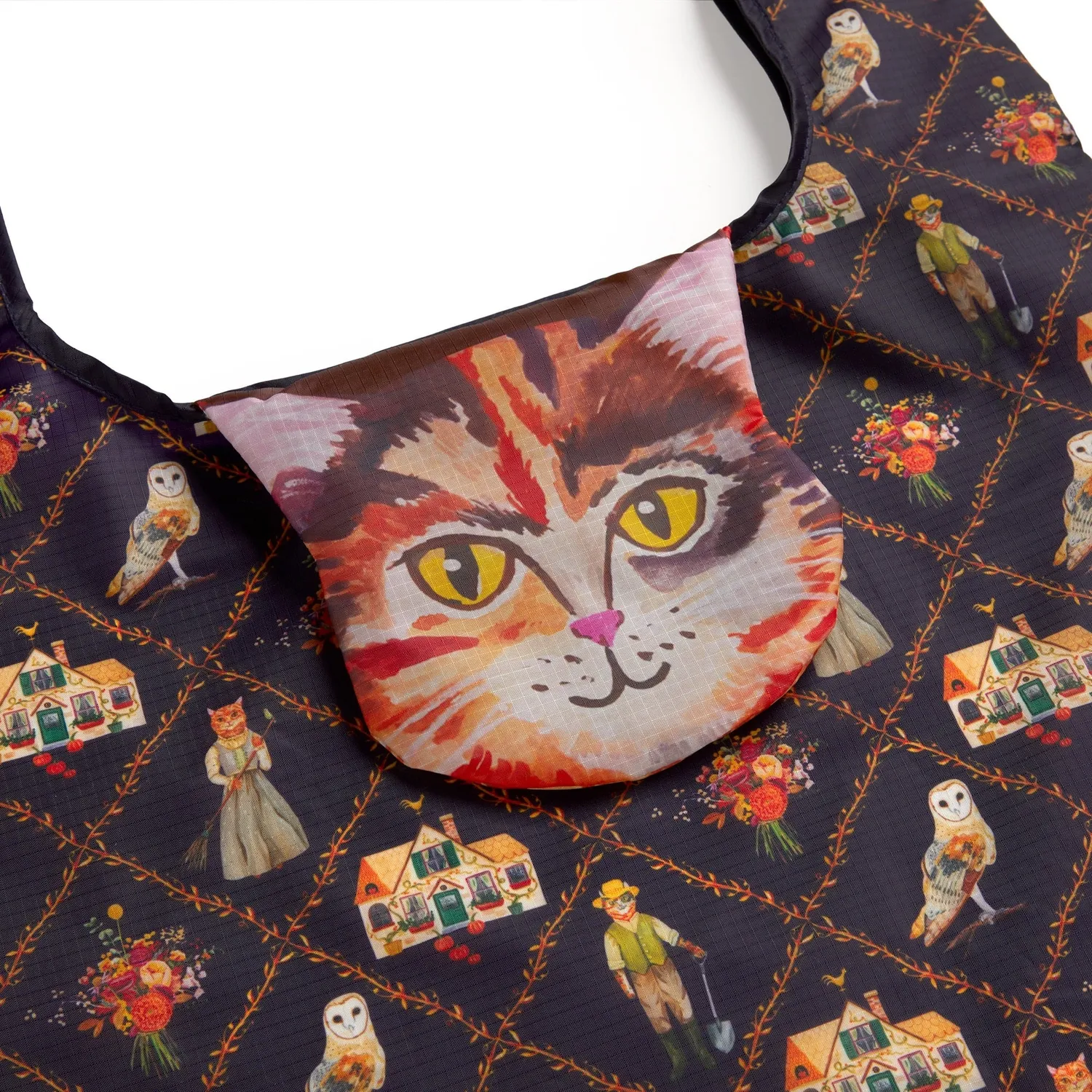 Good Puzzle Co. Cottage Cats mulepose nylon lilla sammenfoldelig