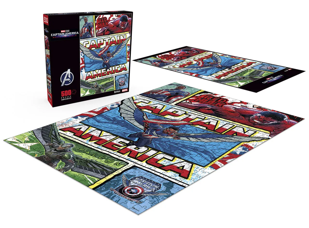 Buffalo Games Marvel Captain America Brave New World puslespil 500 brikker