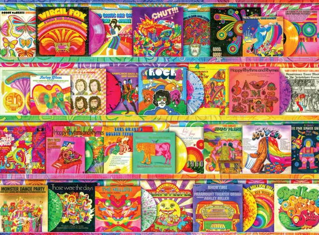 Buffalo Games Aimee Stewart Retro Album Covers puslespil 1000 brikker vinyl