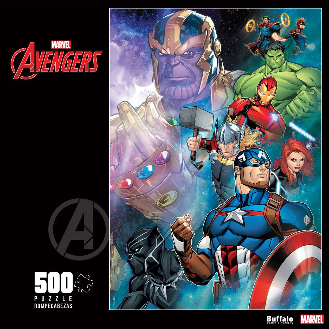 Buffalo Games Marvel Thanos vs Avengers puslespil 500 brikker helte