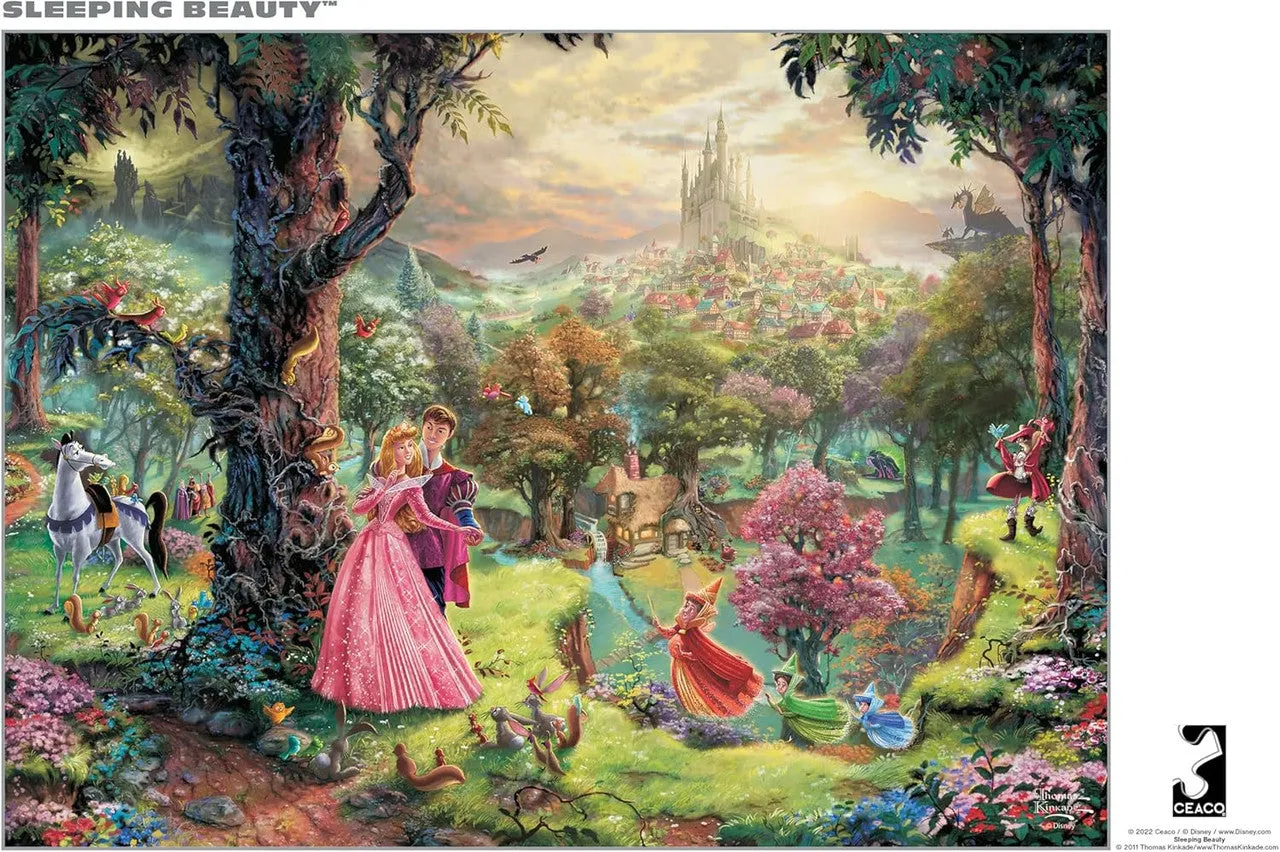 Ceaco Silver Select Disney Sleeping Beauty puslespil 1000 brikker Kinkade
