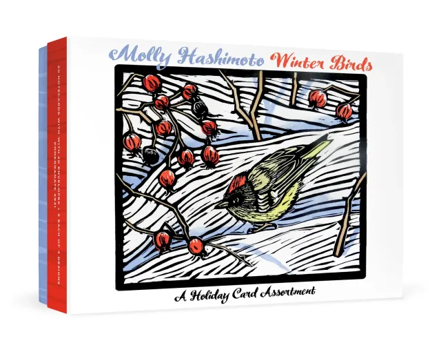 Pomegranate Molly Hashimoto Winter Birds julekort 20 stk fugle