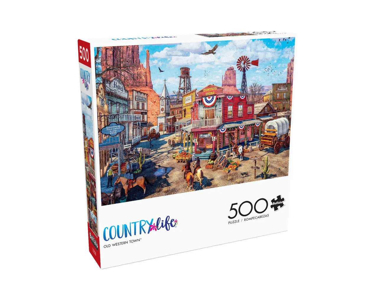 Buffalo Games Old Western Town puslespil 500 brikker