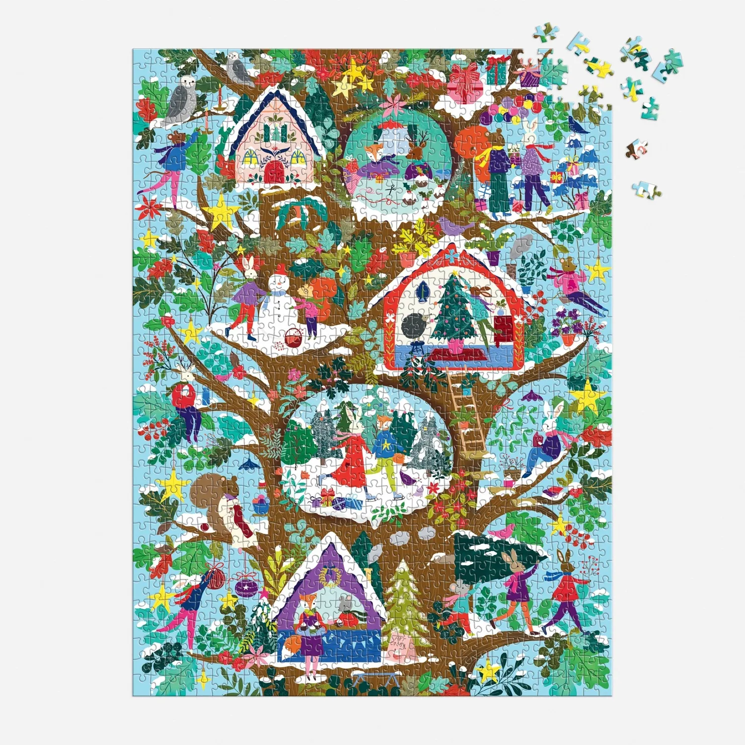 Good Puzzle Co. Deck the Hollows puslespil 1000 brikker jul
