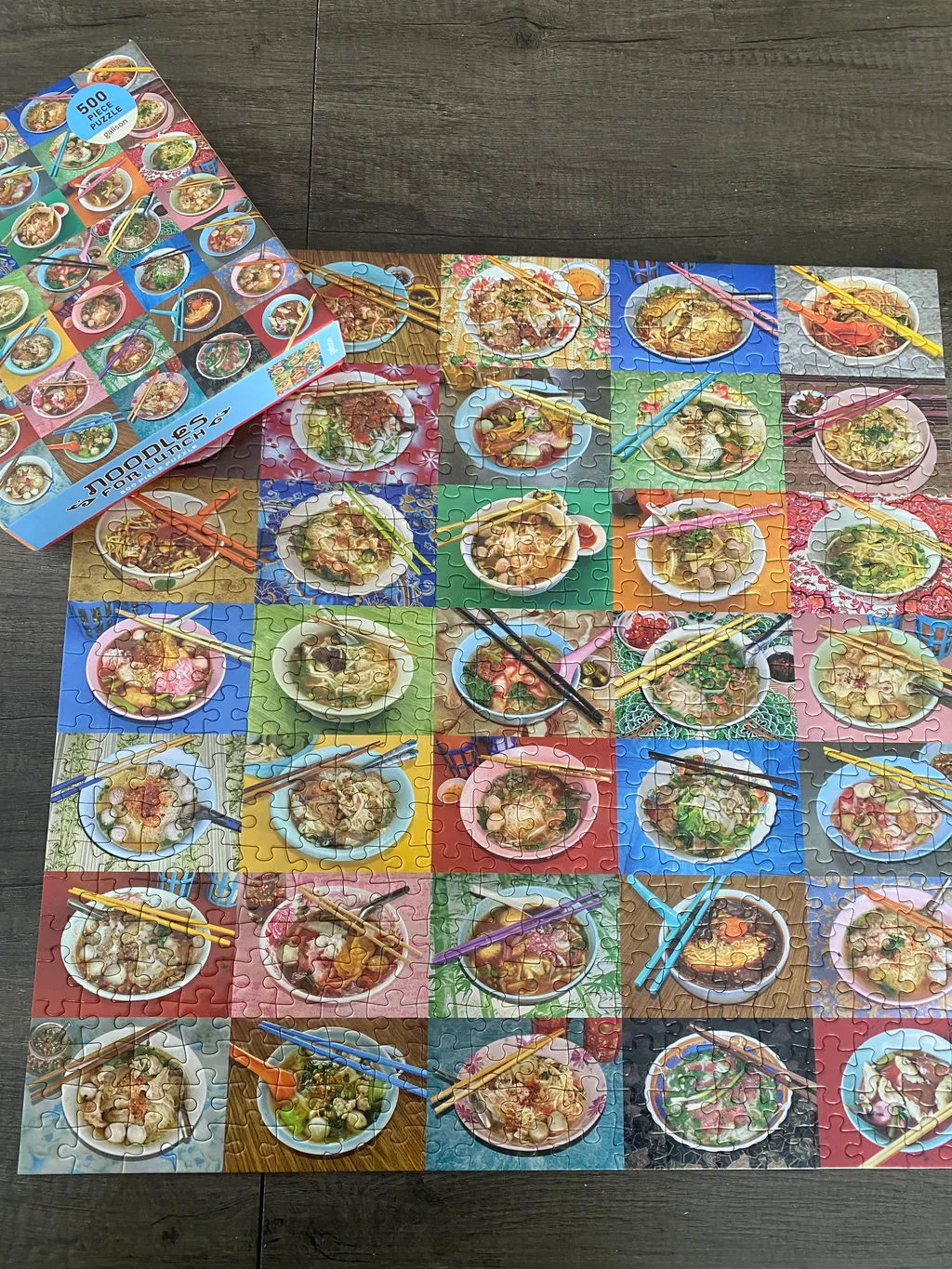 Galison Troy Litten Noodles for Lunch puslespil 500 brikker mad