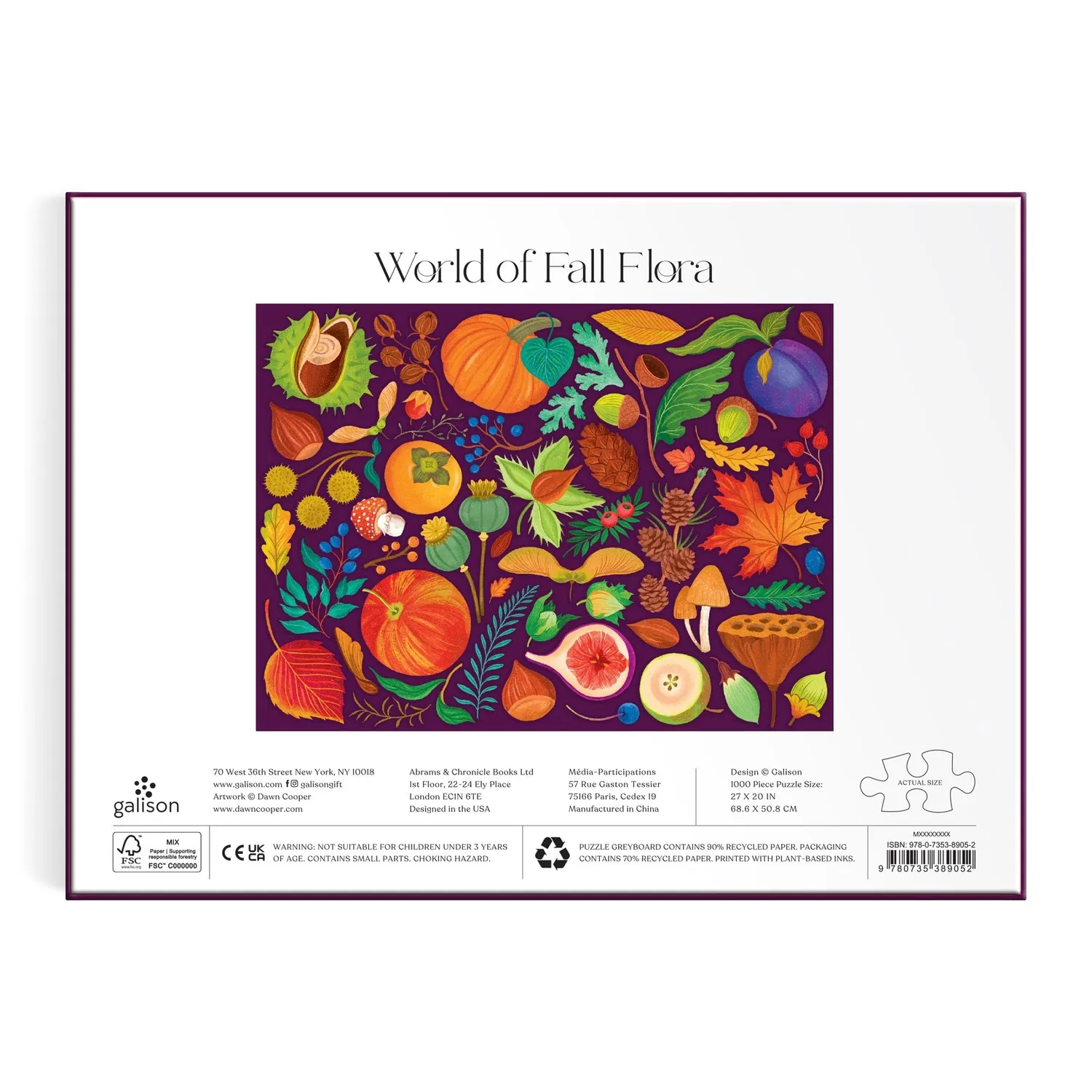Galison World of Fall Flora puslespil 1000 brikker
