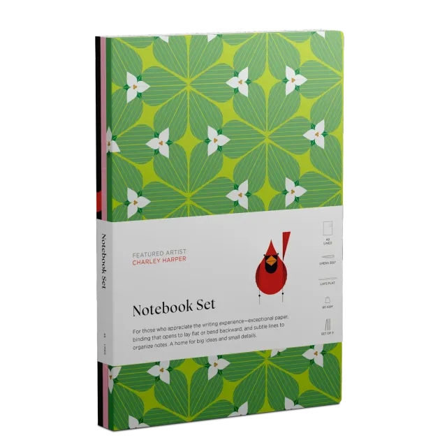 Pomegranate Charley Harper notesbøger fugle sæt