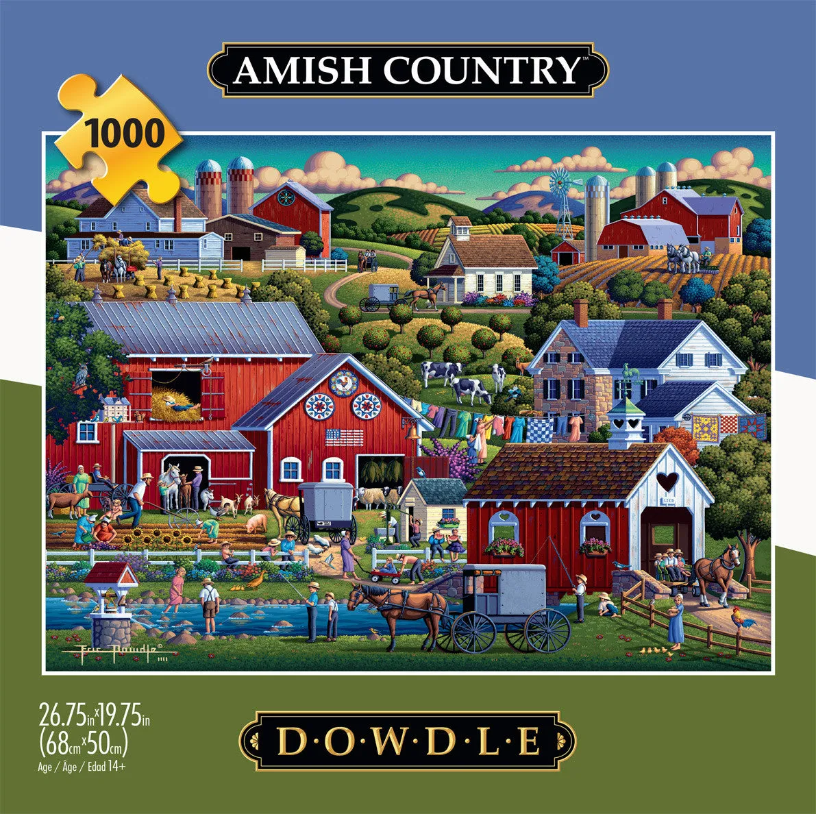 Buffalo Games Eric Dowdle Amish Country puslespil 1000 brikker land