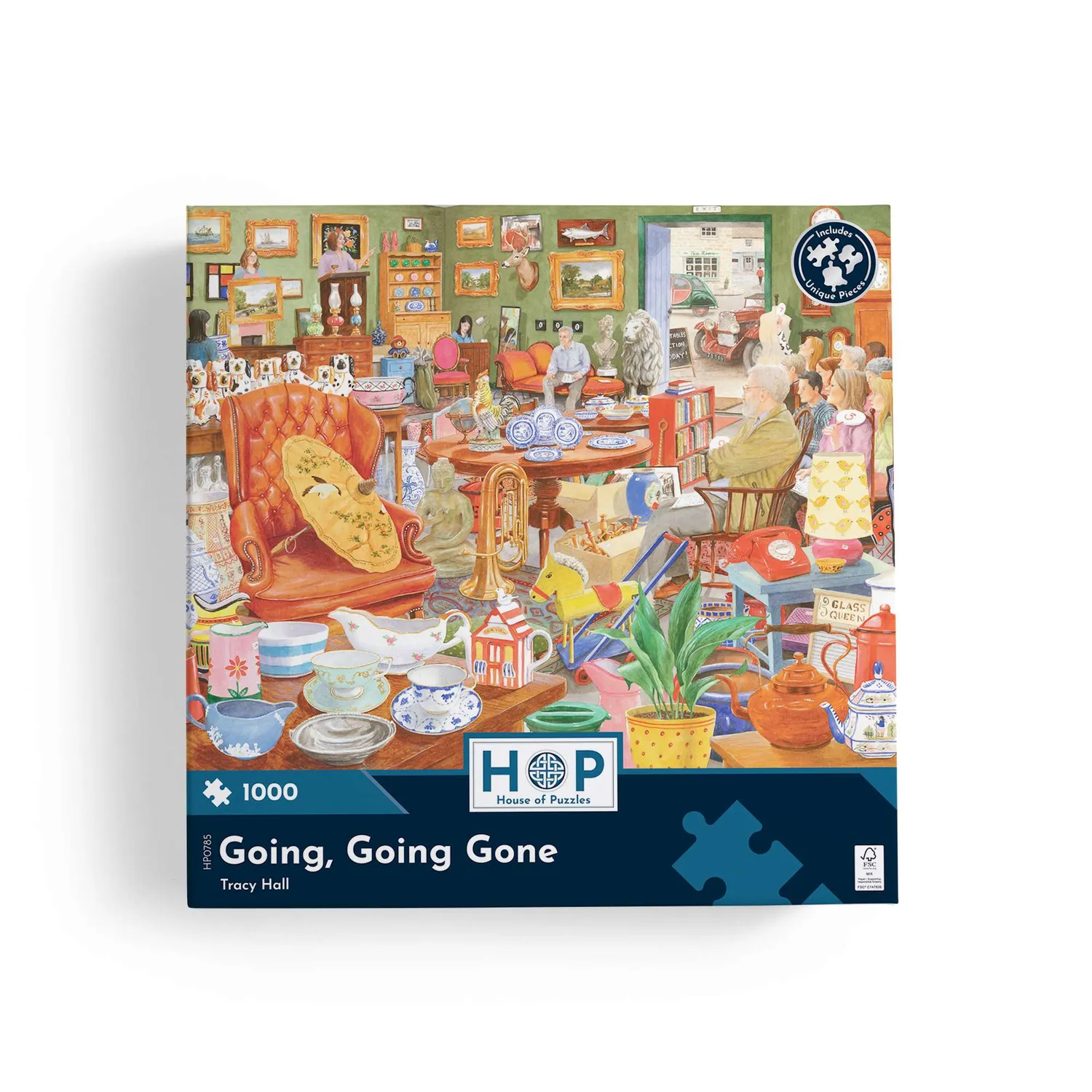 House of Puzzles Going Going Gone puslespil 1000 brikker auktion