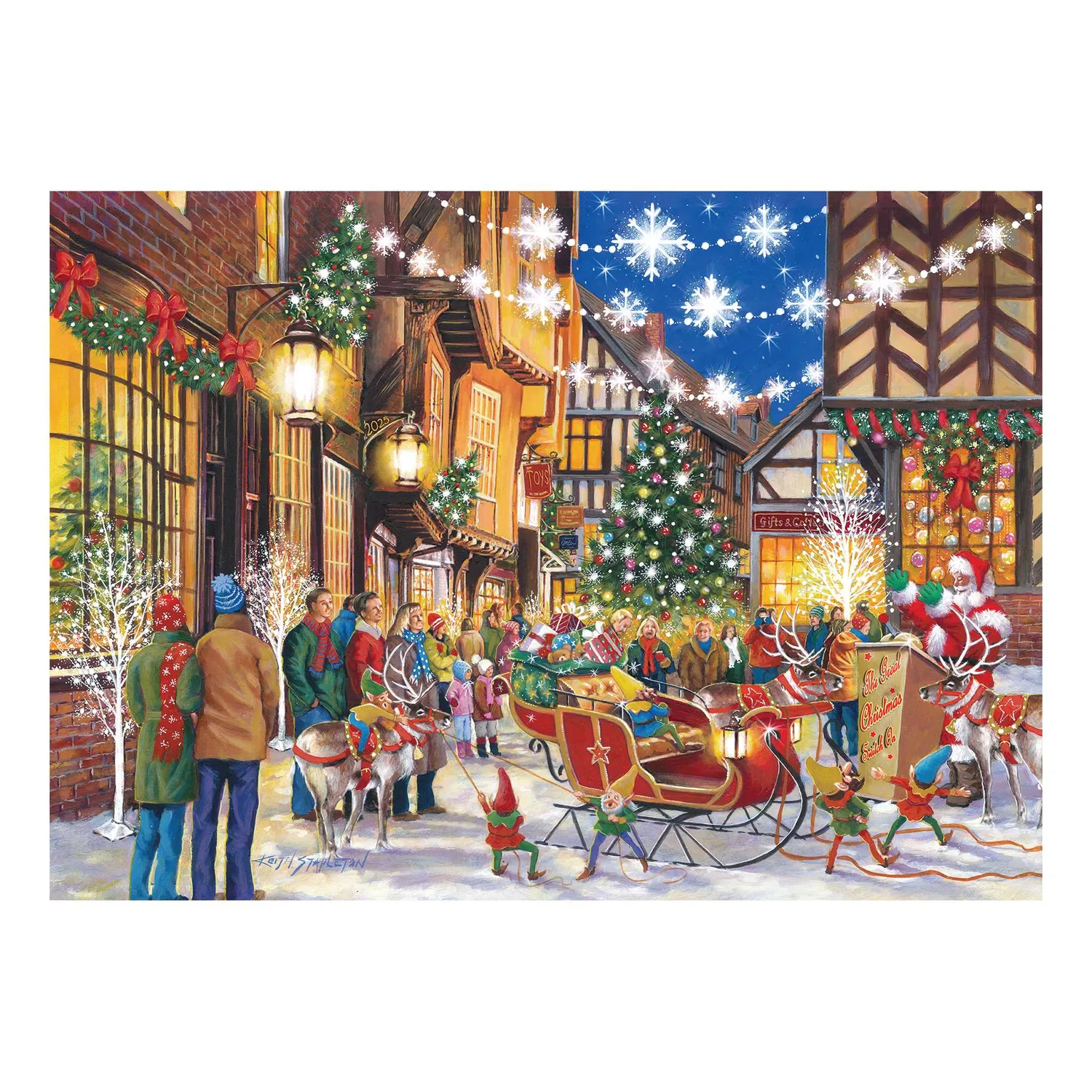 House of Puzzles No.20 Santa Switch On puslespil 1000 jul