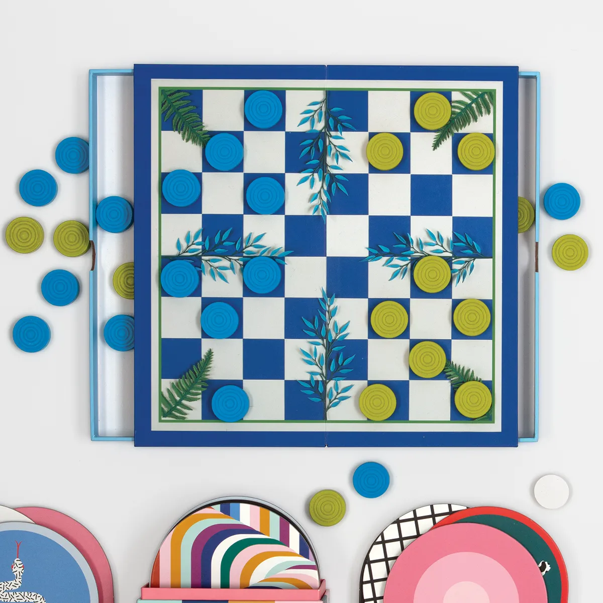 Galison Botanica rejsespil 2-i-1 backgammon dam