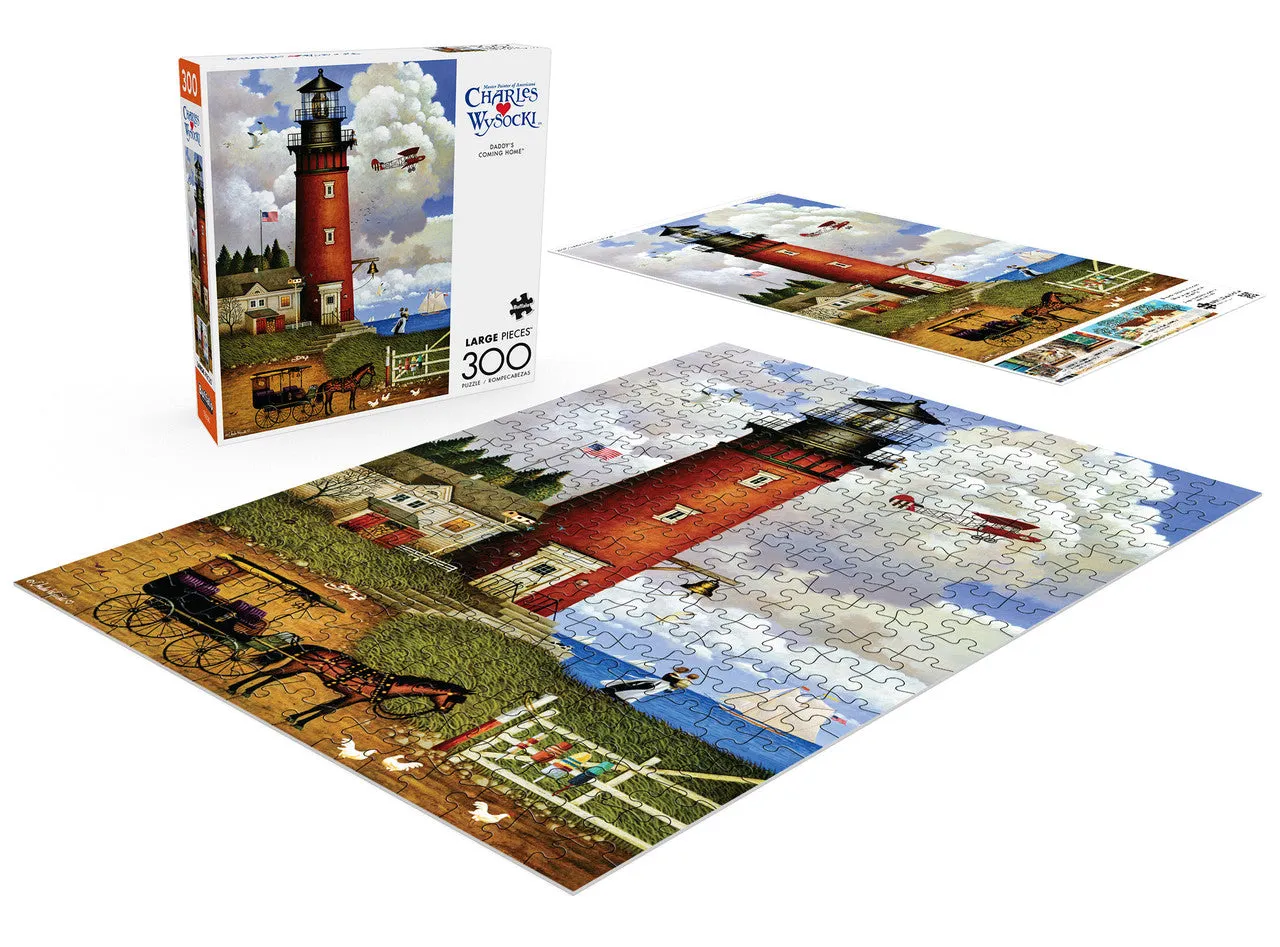 Buffalo Games Charles Wysocki Daddy's Coming Home puslespil 300 brikker