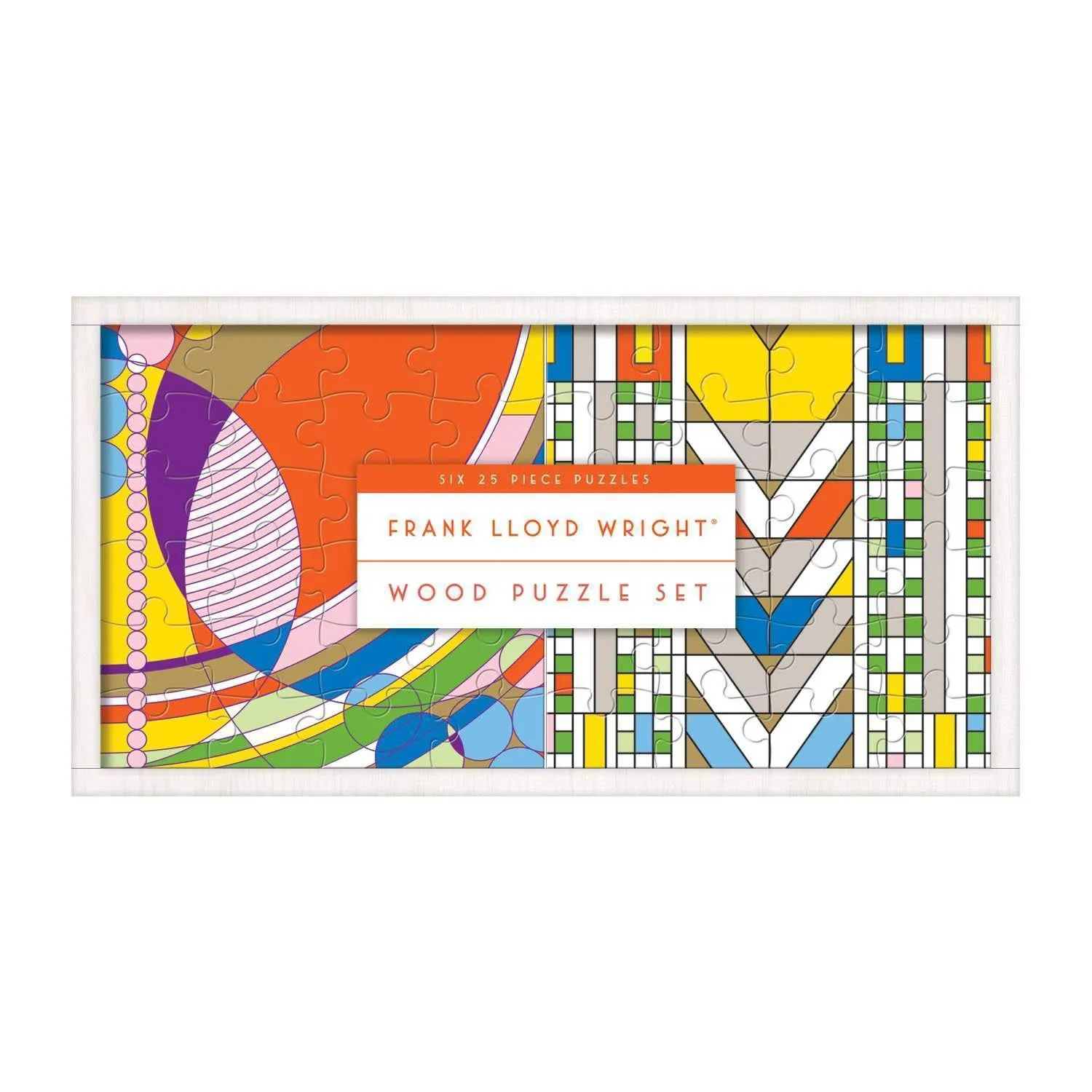 Good Puzzle Co. Frank Lloyd Wright træpuslespil sæt 6 stk