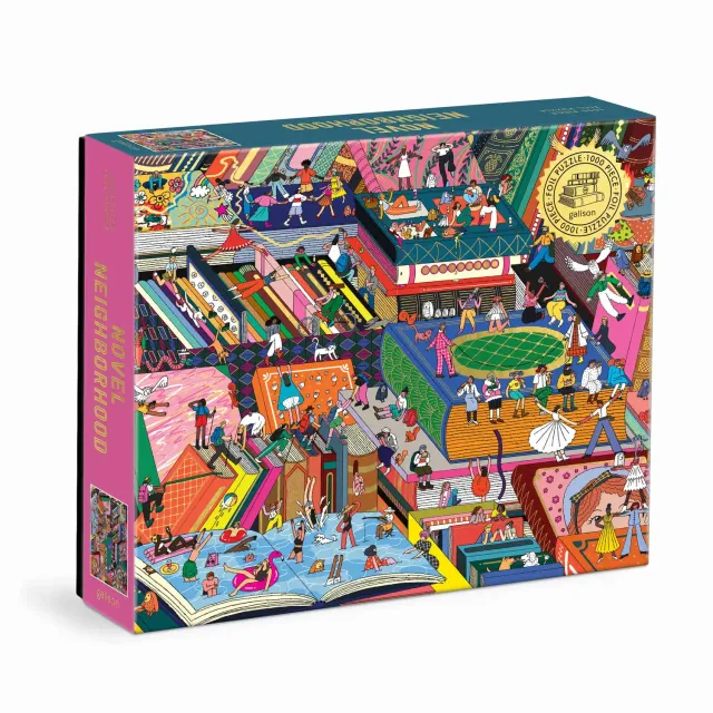 Galison Novel Neighborhood puslespil 1000 brikker folie