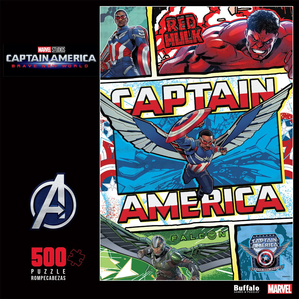 Buffalo Games Marvel Captain America Brave New World puslespil 500 brikker